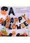 Siyah Ve Turuncu Renklerde Happy Halloween Yazılı 30 Cm Folyo Balon