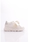 Dgn Es853 Kadin Kalin Taban Fiyonklu Sneakers Ayakkabi ES853-2007-R0198 Beyaz