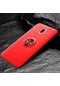 Kilifone - Xiaomi Uyumlu Redmi 8a - Kılıf Yüzüklü Auto Focus Ravel Karbon Silikon Kapak - Kırmızı