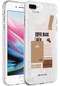 iPhone Uyumlu 8 Plus Kılıf Mermer Desenli Lopard Marbello Kapak - Kahverengi