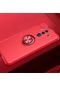 Kilifolsun Huawei Uyumlu Mate 10 Pro Kılıf Yüzüklü Auto Focus Ravel Karbon Silikon Kapak Kırmızı