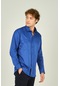 Figs Erkek Slim Fit Uzun Kollu Pamuklu Parlak Kumaş Gömlek 0013 Saks Saks