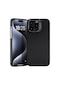 Kilifone - İphone Uyumlu İphone 15 Pro - Kılıf Magsafe Şarj Özellikli 600d Kevlar Krek Karbon Standlı Kapak - Siyah