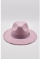Kadın Lila Fedora Şapka Kovboy Stili Panama Fötr Şapka - Tek Beden