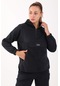 Maraton Sportswear Comfort Kadın Dik Yaka Uzun Kol Outdoor Lacivert Sweatshirt 21433-lacivert