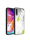 Noktaks - Samsung Galaxy Uyumlu A50 / A50s - Kılıf Aynalı Desenli Kamera Korumalı Parlak Mirror Kapak - Yazı