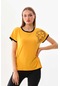Sistas Kadın İşleme Detaylı Kısa Kol Bluz 23002 Sarı