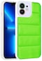 iPhone Uyumlu 12 Kılıf Kamera Korumalı Airbagli Renkli Lopard Seksek Kapak - Yeşil