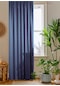 Home Color Home Indigo Petek Kadife Dokulu Fon Perde 140x260 Düz Dikişli Ekstrafor Büzgü İndigo Mavisi