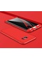 Tecno - Samsung Galaxy Uyumlu S7 Edge - Kılıf 3 Parçalı Parmak İzi Yapmayan Sert Ays Kapak - Kırmızı
