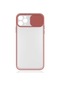 Noktaks - iPhone Uyumlu 11 Pro - Kılıf Slayt Sürgülü Arkası Buzlu Lensi Kapak - Pembe Açık