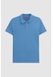 Ds Damat Regular Fit Açık İndigo %100 Pamuklu Uzun Ömürlü Kıvrılmaz Polo Yaka Nakışlı T-shirt 4hc14ort51000 Açık İndigo