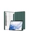 Samsung Galaxy Uyumlu Tab İçin S9 Fe 11 S10 Artı 12.4 İnç 2023 Kılıf Kalem Tutucu Dark Green Tab S7 Plus 12.4 Arka Kapak