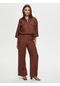 Wide Leg Fit Ütü İzli Tensel Keten Pantolon S25pnt018 Us25pnt01830 Kahve