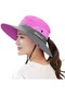 Kadın Renk Bloklu Şapka Mor