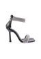 Dgn 8044-23y Kadin Silver Taşli Bilekten Bağli Topuklu Sandalet 8044-2219-R1534 Siyah