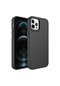 Noktaks - iPhone Uyumlu 14 Pro - Kılıf Metal Çerçeve Tasarımlı Sert Btox Kapak - Siyah