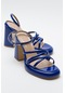 Oppe Sax Mavi Rugan Kadın Topuklu Ayakkabı