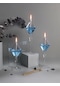 Glassic Love Buz Mavisi Cam Kandil 3 Adet Cam Kandil - 400 Ml Kandil Yağı + 3 Adet Kandil Fitili