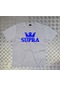 Unisex Gri Supra Baskılı T-shirt Gri