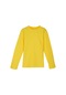 Lovetti Sarı Kız Çocuk Interlok Sıfır Yaka Uzun Kol Tişört 1008S015