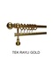 300 Cm Tek Raylı Klasik Ahşap Rustik Perde Askısı 28mm Altın Gold