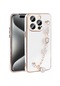 Noktaks - iPhone Uyumlu 15 Pro - Kılıf El Tutamaçlı Kamera Korumalı Taka Silikon Kapak - Beyaz