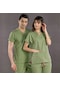Doktor Hemşire Forması Medikal Forma Cerrahi Takım Fıstık Yeşili