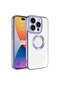 Mutcase - İphone Uyumlu İphone 15 Pro Max - Kılıf Kamera Korumalı Tatlı Sert Omega Kapak - Lila