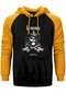 Motörhead Lemmy Kilmister Skull Sarı Renk Reglan Kol Kapşonlu Sweatshirt