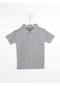 Waynap Unisex Lakos Polo Yaka Okul Tshirt Gri