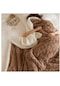 Xiaoqityh-kış Sıcak Kalınlaşmış Güzellik Battaniye Şekerleme Battaniye Tafta Polar Battaniye Düz Renk Atma Battaniye 200 X 230 Cm-kahverengi
