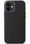 Kilifone - İphone Uyumlu İphone 12 Mini - Kılıf Kablosuz Şarj Destekli Leathersafe Magsafe Kapak - Siyah
