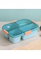 Okul Piknik Gıda Saklama Kabı Kutusu Için Taşınabilir Öğle Yemeği Için Bento Kutusu Bölme Mikrodalga Sızdırmaz Yemek Kabı Ofis-1550Ml Mavi