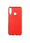 Tecno - Huawei Y6p - Kılıf Mat Renkli Esnek Premier Silikon Kapak - Kırmızı