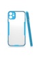 Mutcase - İphone Uyumlu İphone 11 - Kılıf Kenarı Renkli Arkası Şeffaf Parfe Kapak - Mavi