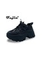 Siyah Fujin 7cm Tıknaz Ayakkabı Platform Ayakkabılar Kama Kadın İçin Rahat Ayakkabılar Nefes Yaz Ayakkabı Kadın Moda Ayakkabı Bahar