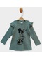 Minnie Mouse Lisanslı Kız Çocuk Elbise Pl22091-mint