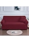 Jms Omıya Şarap Kırmızısı Su Geçirmez Kanepe Elastik Sandalye Kanepe Örtüsü L Şekilli Köşe 235-300cm
