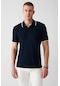 Avva Erkek Lacivertvert Jakarlı Regular Fit 2 Düğmeli Polo Yaka T-Shirt