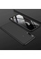 Noktaks - Samsung Galaxy Uyumlu A20s - Kılıf 3 Parçalı Parmak İzi Yapmayan Sert Ays Kapak - Siyah