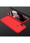 Kilifone - Samsung Uyumlu Galaxy A20s - Kılıf 3 Parçalı Parmak İzi Yapmayan Sert Ays Kapak - Kırmızı