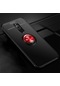 Noktaks - Xiaomi Uyumlu Xiaomi Redmi 8 - Kılıf Yüzüklü Auto Focus Ravel Karbon Silikon Kapak - Siyah-kırmızı