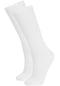 Defacto Kız Çocuk 2'li Pamuklu Uzun Çorap B5071A8NSWT1