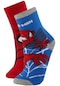 Defacto Erkek Çocuk Marvel Spiderman 2'li Pamuklu Kışlık Çorap A6340A8NSKR1