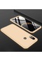 Tecno-Xiaomi Mi 8 Se - Kılıf 3 Parçalı Parmak İzi Yapmayan Sert Ays Kapak - Gold