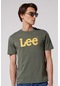 Lee Eu Coll.m Big Logo Crew Neck T-shirt L65qaı801-khaki