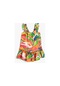 Koton Elbise Çiçekli Rahat Kesim Kolsuz Fırfırlı Viskoz Turuncu Desenli 3smg80099aw 3SMG80099AW2D1
