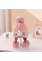 Ikkb Çizgi Film Sevimli Süper Sevimli Kış Bebek Çocuk Şapkalı Pembe