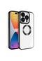 Noktaks - iPhone Uyumlu  15 Pro - Kılıf Kamera Korumalı Tatlı Sert Omega Kapak - Siyah